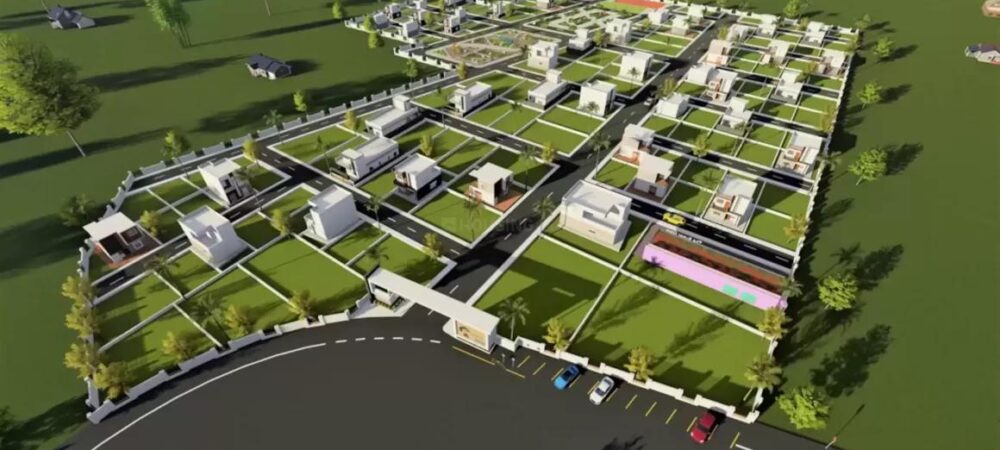 Residential Yamuna plots layout with modern infrastructure under Yamuna Authority near expressway